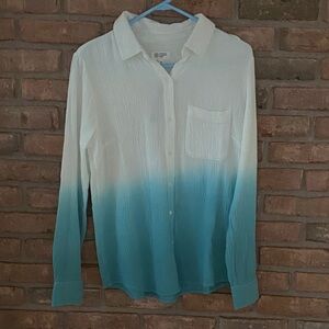 Candace Cameron Bure Ombré Textured Top NWT